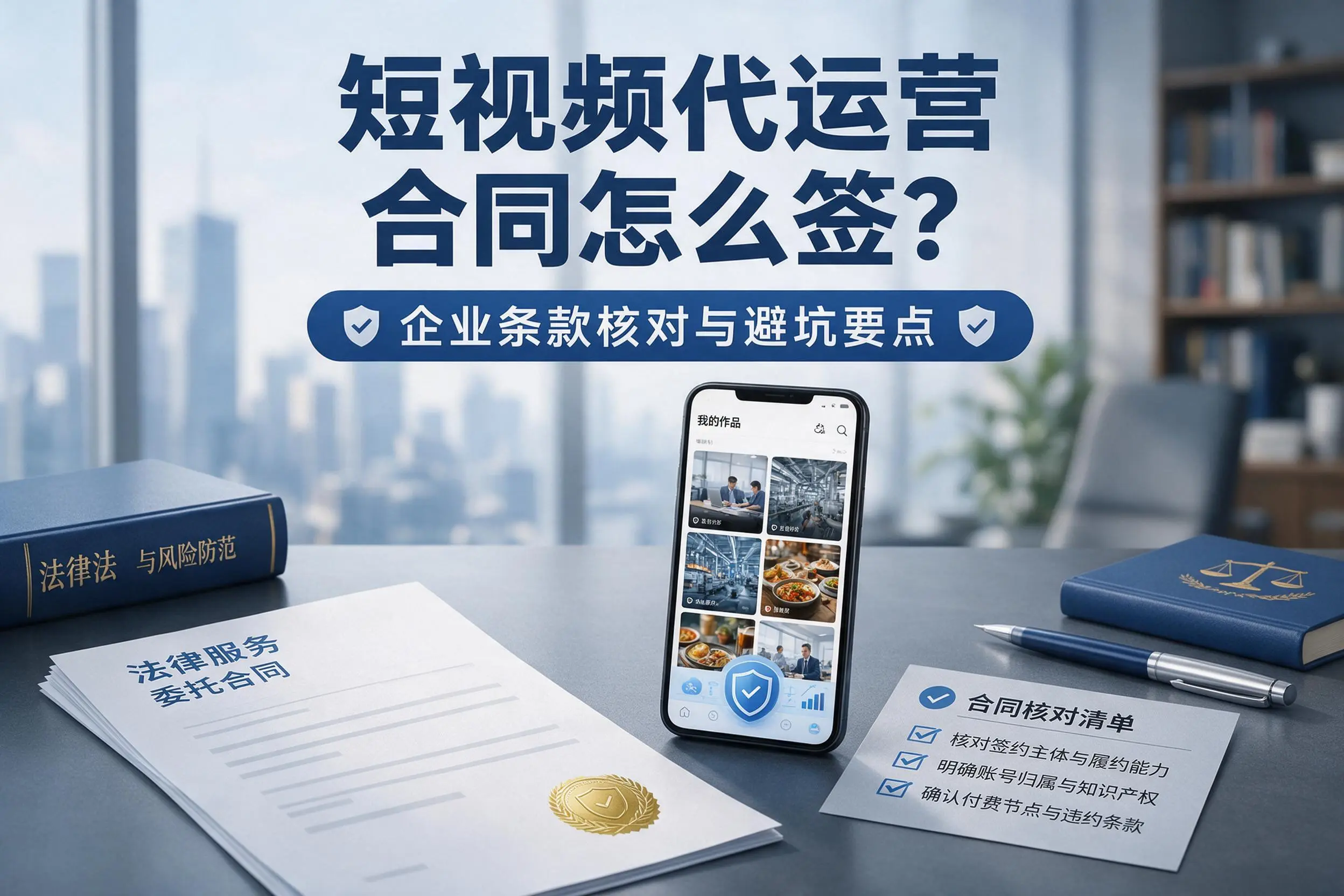 短视频代运营合同怎么签？广州企业条款核对与避坑要点