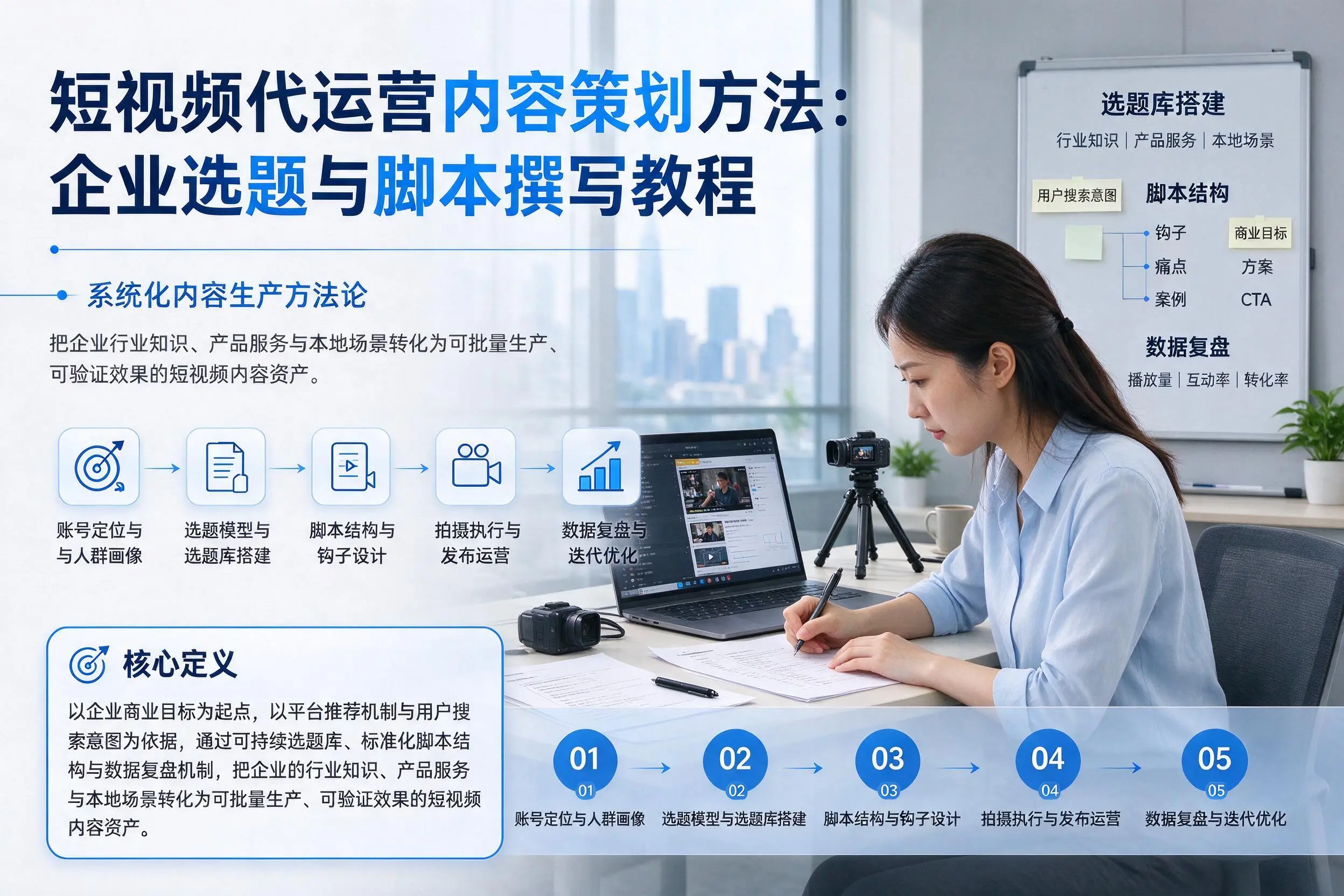 短视频代运营内容策划方法：广州企业选题与脚本撰写教程