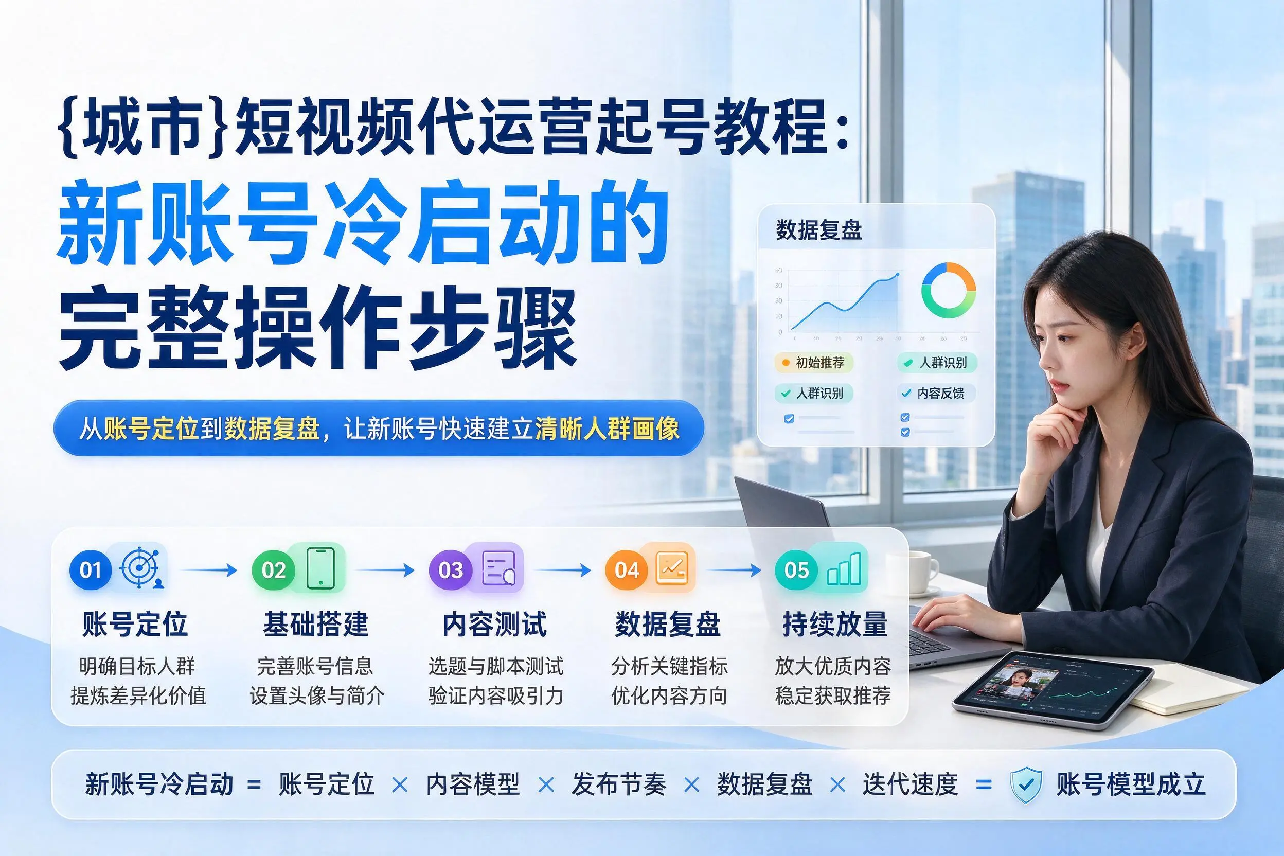 广州短视频代运营起号教程:新账号冷启动的完整操作步骤