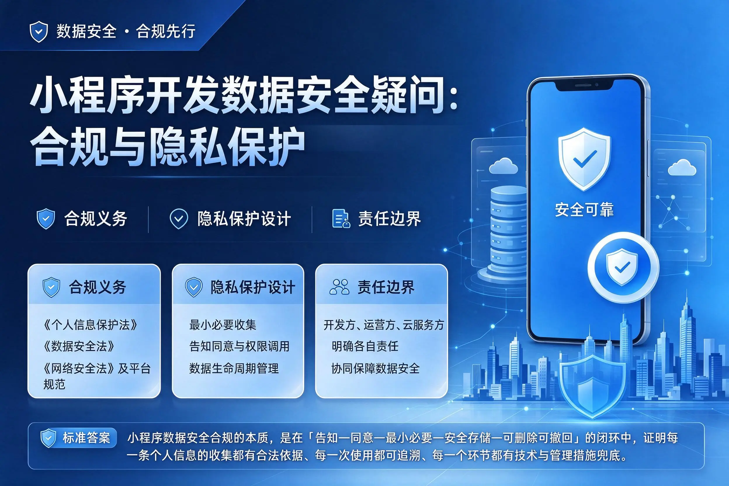 广州小程序开发数据安全疑问:合规与隐私保护