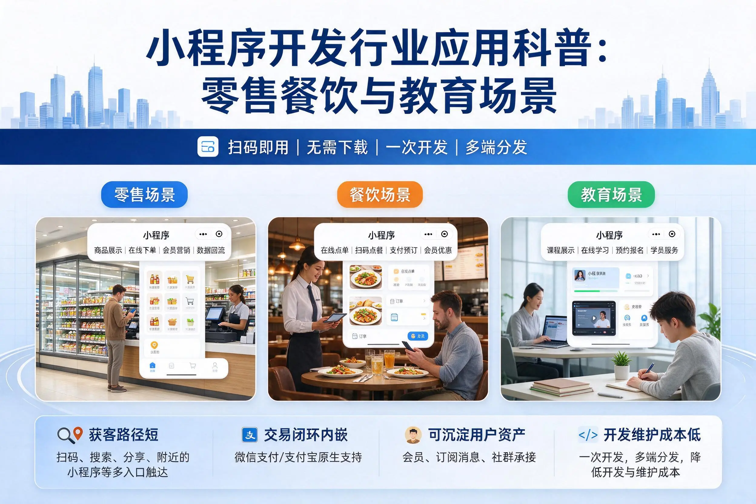 广州小程序开发行业应用科普：零售餐饮与教育场景
