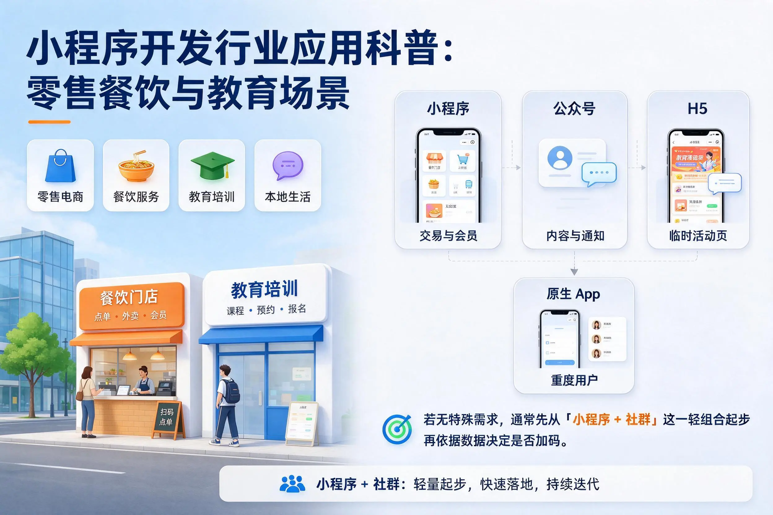 广州小程序开发行业应用科普：零售餐饮与教育场景