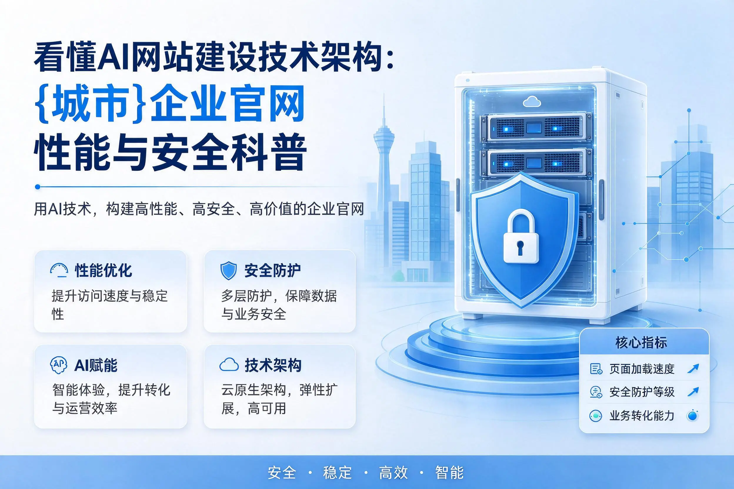 看懂AI网站建设技术架构：广州企业官网性能与安全科普
