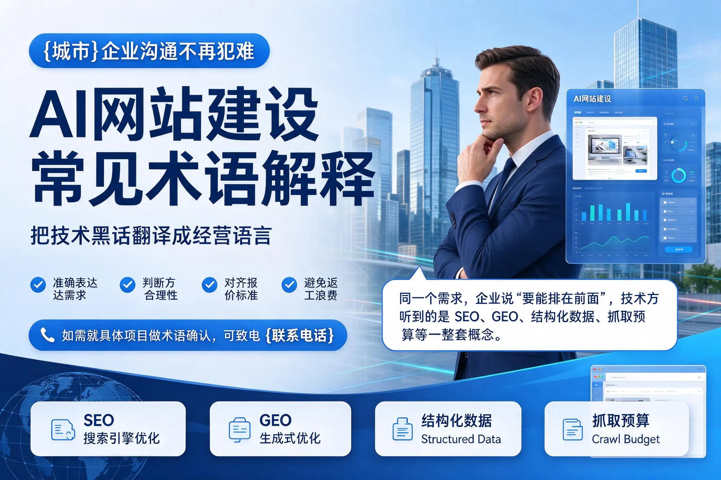 AI网站建设常见术语解释，广州企业沟通不再犯难