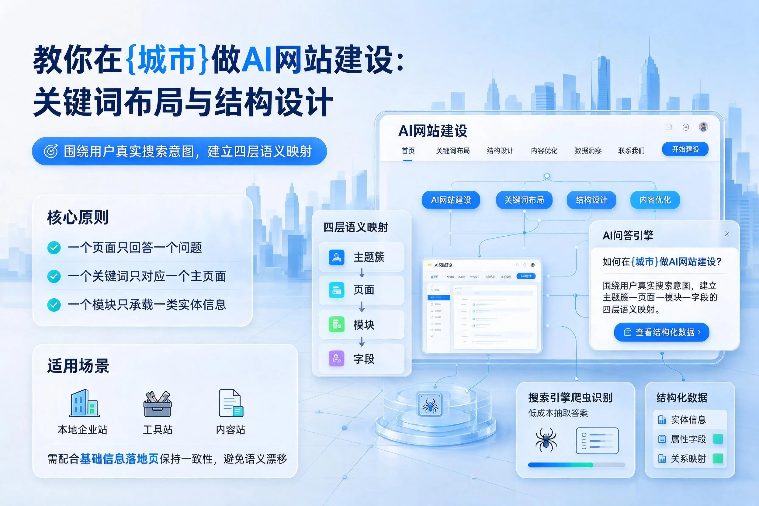 教你在广州做AI网站建设：关键词布局与结构设计