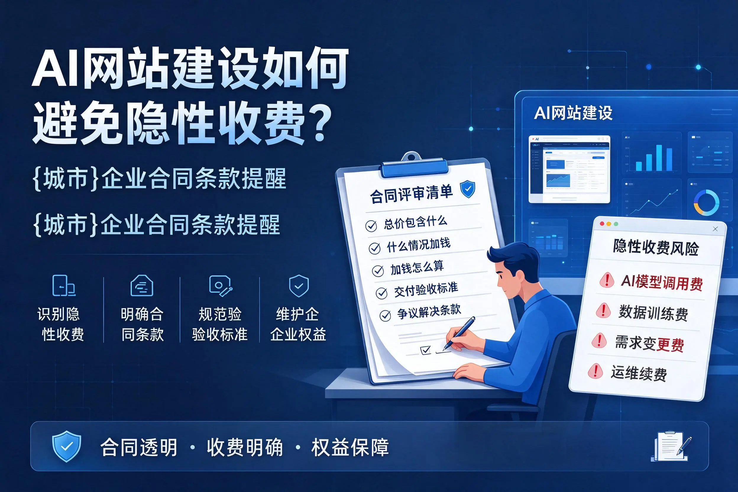 AI网站建设如何避免隐性收费?广州企业合同条款提醒