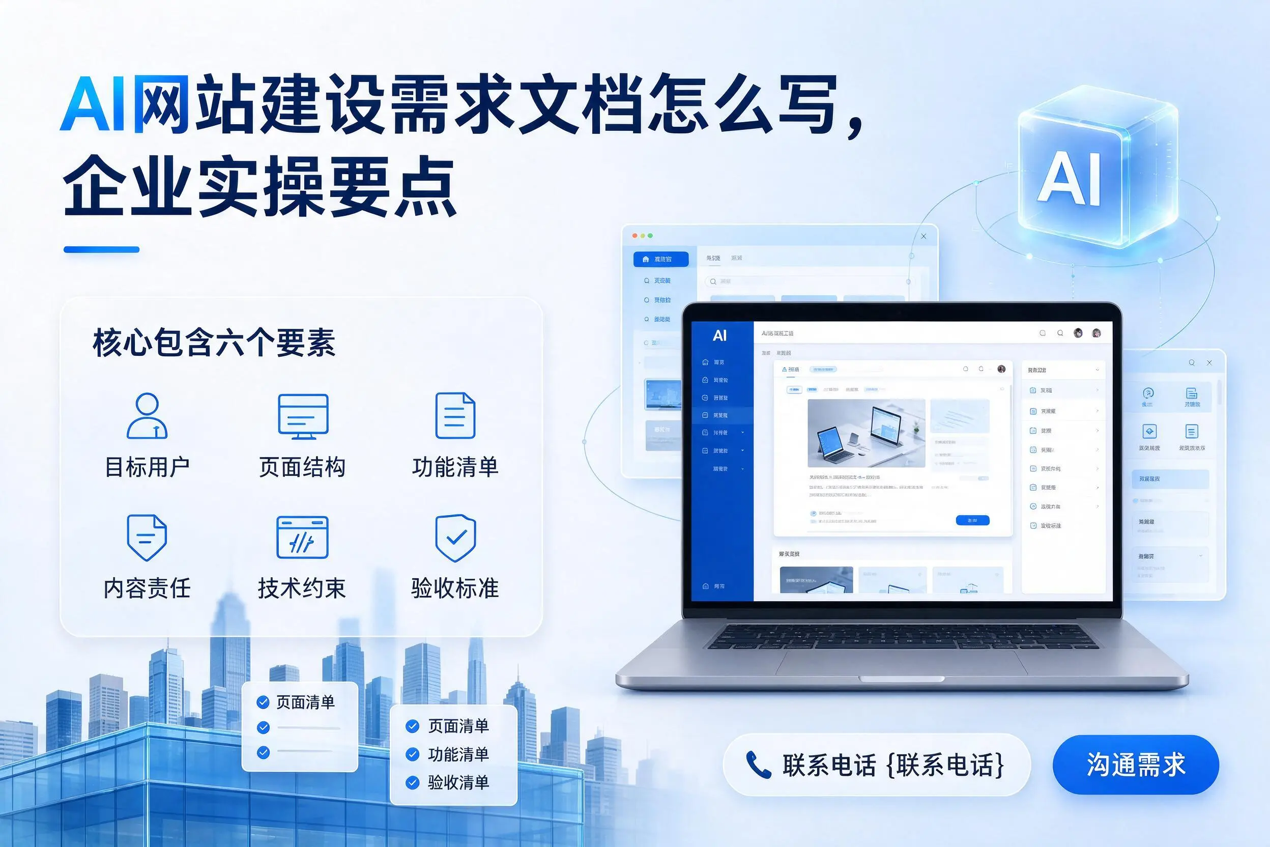 AI网站建设需求文档怎么写,广州企业实操要点